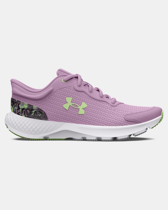 Girls' Grade School UA Charged Escape 4 Printed Running Shoes, Purple, pdpMainDesktop image number 0